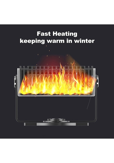 Geeksen 12v Araç Isıtıcı Ve Soğutucu - Hızlı Defrost, 180 Derece Dönebilir, Taşınabilir