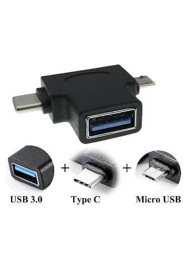 Usb 3.0 To Type C Micro Usb 3.1 Data Şarj Çevirici Adaptör