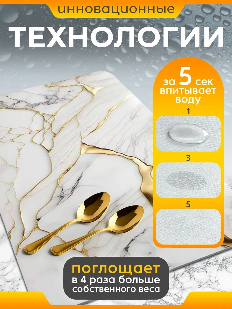 Suskasmart Bulaşık Kurutma İçin Emici Paspas, 50 40 425229118 Beyaz Mat