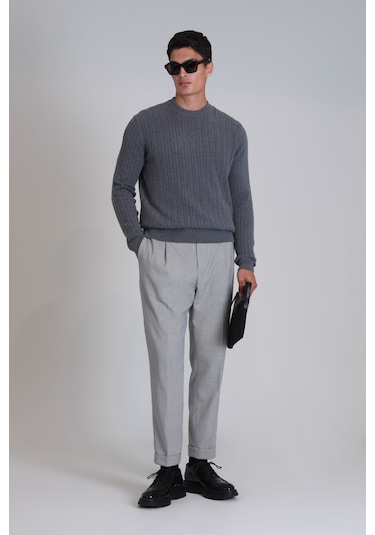 Lufian Rıght Erkek Kazak Gri Gri 112090138100150 Gri