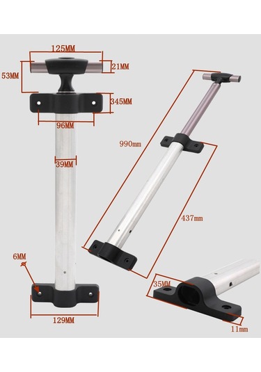 Homyl Bagaj Teleskopik Saplı Seyahat Aksesuarları, Kompakt Siyah Ve Beyaz