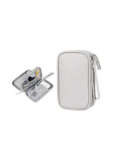 Fastbuy Küçük Gri Switch Saklama Çantası - Dayanıklı Saf Renk Kılıf, Elektronik Aksesuar Koruyucu