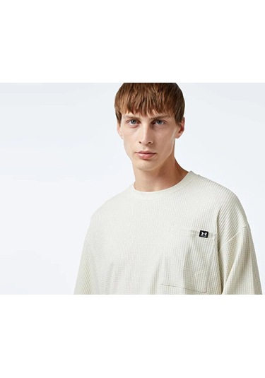Under Armour Ua Rival Waffle Crew Erkek Günlük Tişört 1383106-110 Beyaz Beyaz
