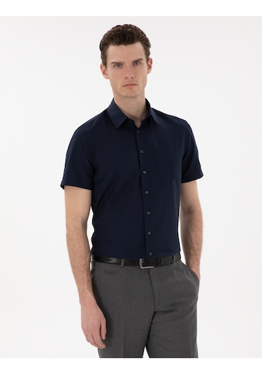 Pierre Cardin Erkek Lacivert Gömlek Kısa Kollu 50307003-vr033 Lacivert