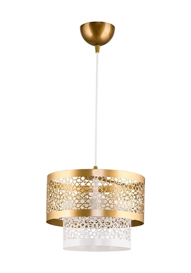 Dede İki Katlı Metal Sarkıt Pasta Avize Eskitme Boya