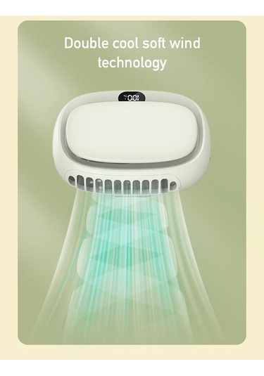 Jialan 1800mah El Mini Fan İşlevli Boyun Asılı Fanlar Ekran İle