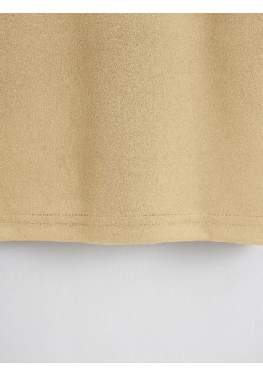 Unisex Oversize Bisiklet Yaka Powder Pink Ribbon Baskılı Basic T-shirt - Bej Bej