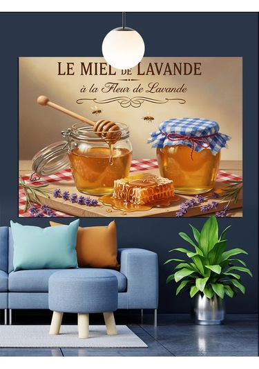 Bal Kavanozları Dekoratif Kanvas - Mdf Ahşap Tablo