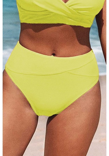 Angelsin Yüksek Bel Bikini Altı Sarı