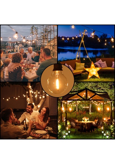 Qingmipy 25 Adet E12 230v Cam Led Ampul G40 - Ip44 Su Geçirmez 0.6w 2200k Isık Beyazı Işık Kaynağı