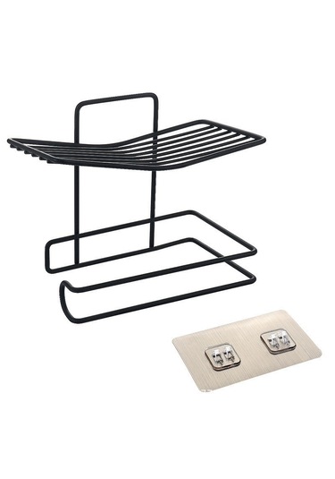 Tuvalet Kağıdı Tutucusu14.3 16.5 9.5cm Siyah