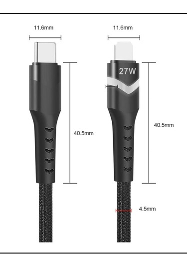 Nr8 iPhone Uyumlu Lightning Kablo 27w Pd Type-c Quick Charge Hızl