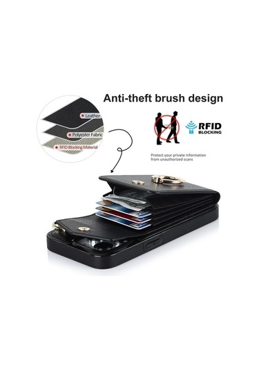 Bloomnest Cbtx İphone Uyumlu 14 Pro Halka Tutucu Kılıfı - Rfıd Yuva Ve Uzun Kordon Diğer