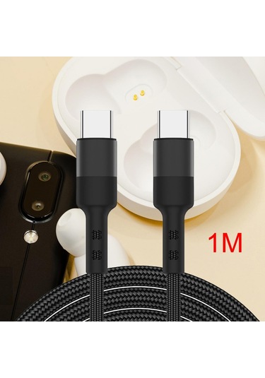 Suntek USB C Veri Kablosu 3.8 MM 100 CM Siyah