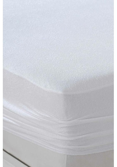 Mycey Fitted 200x200 Cm Sıvı Geçirmez Çift Kişilik Alezi Micro Kumaş Beyaz