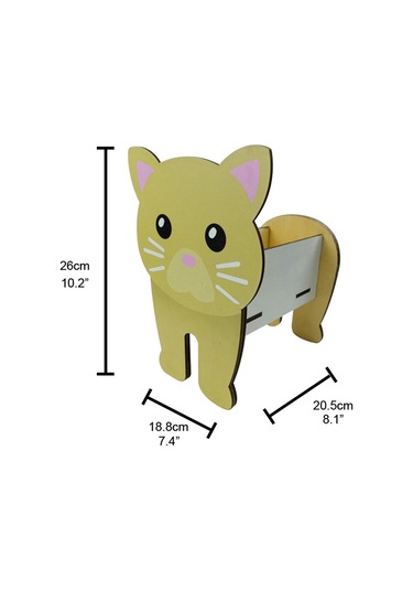 Suofeng Sevimli Hayvan Şekilli Ahşap Saksı - İç Mekan & Bahçe Dekorasyonu İçin Çok Amaçlı Bitki Yetiştirme Kabı