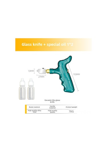 Symbee El Tutulu Seramik Ve Cam Kesici Aleti - Tam Zirve Takımı: El Kolu + İki Yağ Kabı + 149 Cam Ve 13 Seramik Kesici Uçları İle Hassas Kesim