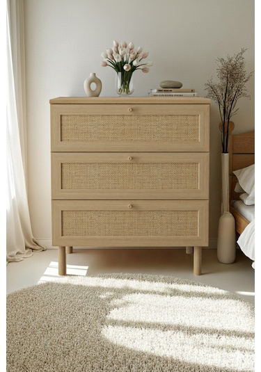 Baru 3 Çekmeceli Şifonyer Kahverengi