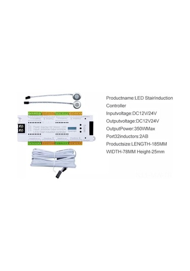 Moveevo 32 Kanal Otomatik Merdiven Aydınlatma Led Hareket Sensörlü Esnek Led Şerit Seti 12v-24v Uyumlu Diğer