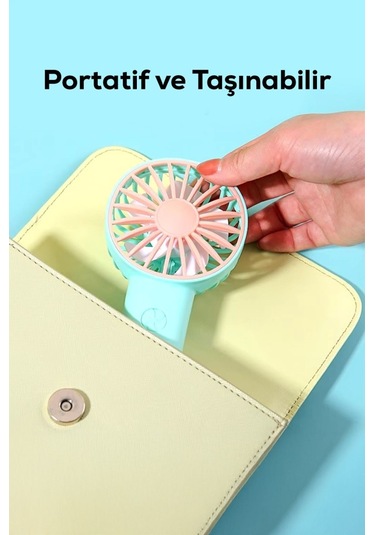 Mini Fan Usb Vantilatör El Fanı Taşınabilir Vantilatör Şarjlı 1202