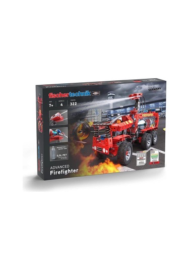 Fischertechnik Adv. Firefighter İtfaiye Aracı Yapım Seti 322 Parça Su Püskürten Stem Mühendislik 7+