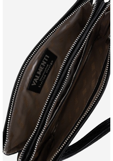 Valmenti Erkek Hakiki Deri Siyah Kroko El Çantası 147 892 Erk Cnt Y25 Sıyah Kroko Siyah