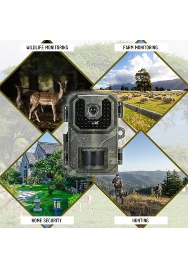 Dancemonkey Avcılık Kamerası Trail Kamera 16mp 4k Su Geçirmez Av Kamerası Gece Görüşlü Yaban Hayatı İzleme İçin Çok Renkli