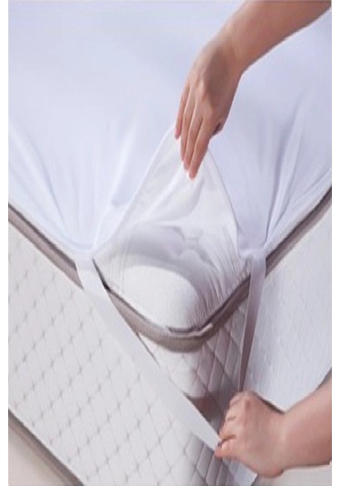 Derbey Sıvı Geçirmez 220x200 Cm Yatak Koruyucu Micro Alez Battal Boy Beyaz