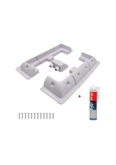 2K Abs Solar Güneş Paneli Montaj Braket Seti 7 Parça + Würth Silikon