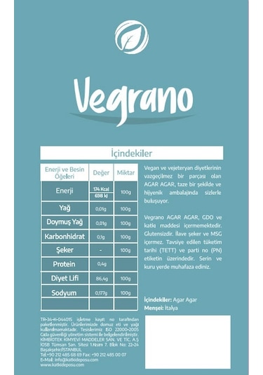 Vegrano Agar Agar 100 G