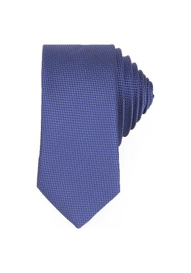 Tudors İnce Kendinden Desenli Erkek Kravat - Mavi (366289259) Mavi
