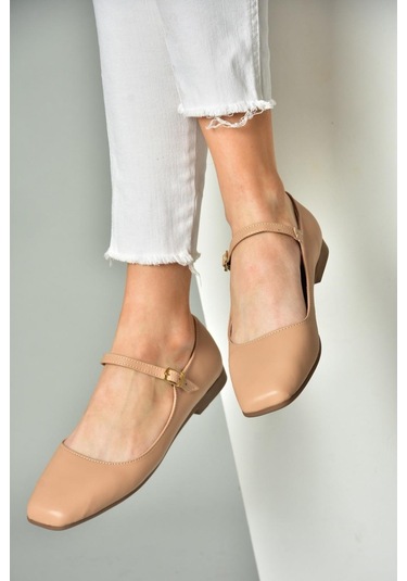 Fox Shoes S726252509 Ten Kadın Babet Ten Rengi