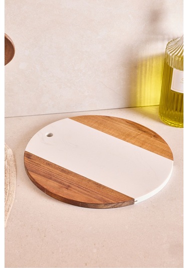 Geate Mermer Akasya Kesme Tahtası 30 Cm Kahverengı Diğer