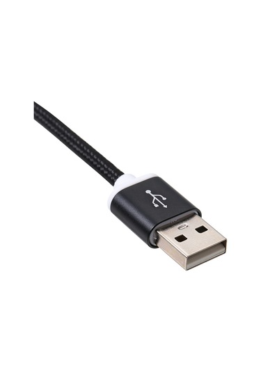 Konesam 1m Siyah Nylon Örgülü Şarj Kablosu, Type-c/micro Usb Çift Arayüzlü, Android Ve Type-c Cihazlar İçin Dayanıklı Alüminyum Uçlar