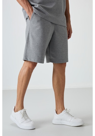 Tommy Life Gri Melanj Pamuklu Kalın Yumuşak Dokulu Oversize Fit Basic Erkek Şort Takım - 85249 GRİ MELANJ Tommy Life Gri Melanj Pamuklu Kalın Yumuşak Dokulu Oversize Fit Basic Erkek Şort Takım - 85249 GRİ MELANJ