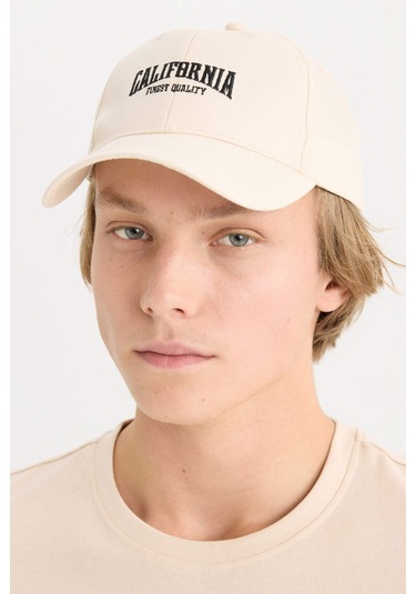 DeFacto Erkek Nakışlı Pamuklu Cap Şapka D7820AX25SMBG26