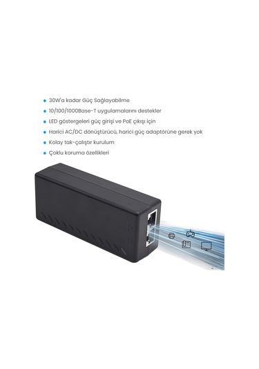 Cudy Poe200 Base-T AC/DC 30 W Gigabit Poe+/Poe Enjektör