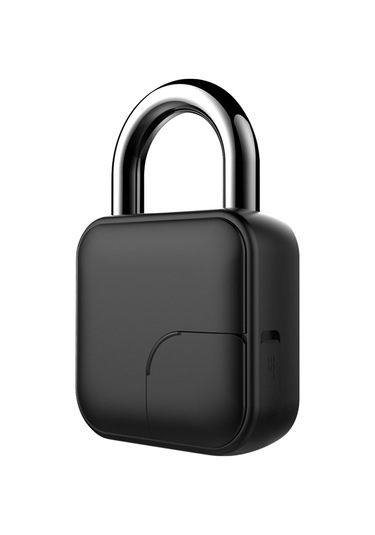 Hallow Akıllı Asma Kilit Parmak İzi Ve App Kilit Açma 300 Mah Siyah
