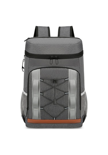 Lemestar Outdoor Kamp İçin Çift Katlı Isı Yalıtımlı Büyük Buz Çantası, Su Geçirmez Alüminyum Folyo İçli Multifonksiyonlu Piknik Sırt Çantası Koyu Gri Çok Renkli