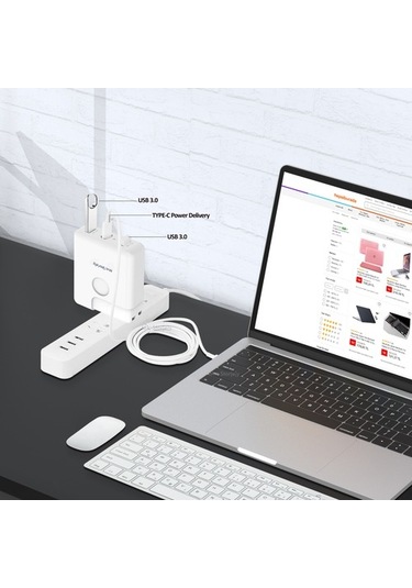 Usb Çoğaltıcı Çoklayıcı Usb-C Şarj Aleti Kılıfı Usb-C 61W-87W