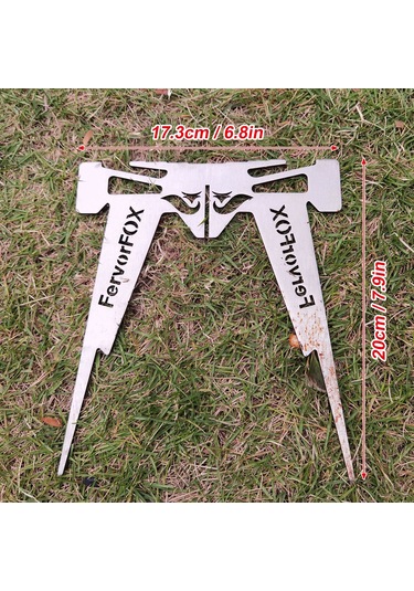 Geeroyoo Katlanır Kamp Ocağı Desteği - Paslanmaz Çelik Portatif Izgara Ve Tencere Standı 17.3x20cm