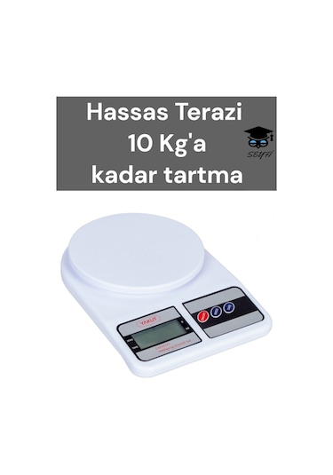 Hassas Terazi 10 Kg'a Kadar Tartma Mutfak Terazisi