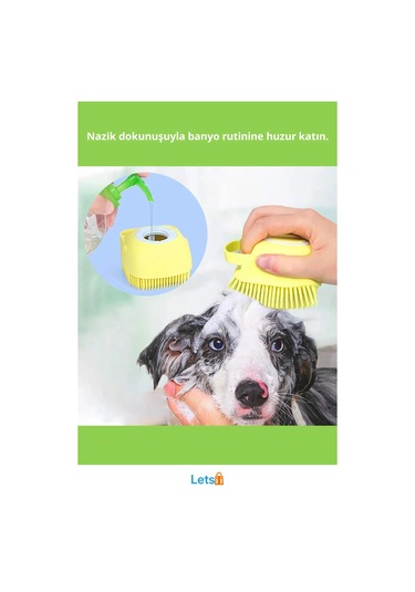 Yumuşak Silikon Şampuan Hazneli Kedi Köpek Yıkama Kesesi 80ml