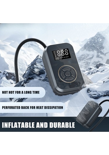 Dinosaurs Taşınabilir Lastik Şişirme Araba Lastik Şişirme Dijital Ekranlı Lastik Şişirme Pompası Elektrikli Şişirme Mini Bisiklet Hava Pompası