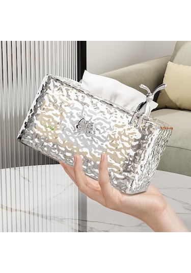 Yuntech01 Ev Ofis Masaüstü Bulaşık Havuzu Desenli Şeffaf Plastik Mendil Kutusu - Tavşan Desenli, Dayanıklı, Kolay Erişimli Saklama Kutusu