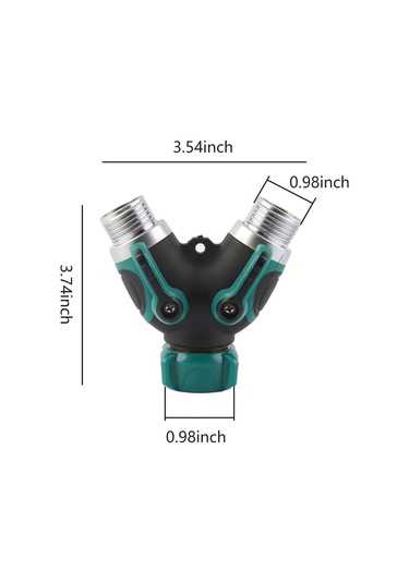 Yaozixa Bahçe Sulama İki Yollu Vana Ayırıcı, Bakır Ve Çinko Alaşımlı, Bağımsız Kontrol Valfleri, 360 Dönebilen Su Kaynağı Bölücü