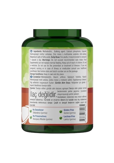 Natures Supreme Zinc 15 Mg 100 Kapsül Aromasiz