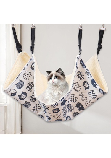 Suntek Kedi Hamak Yatağı Nefes Alabilir Eğlence 58x48cm Beyaz