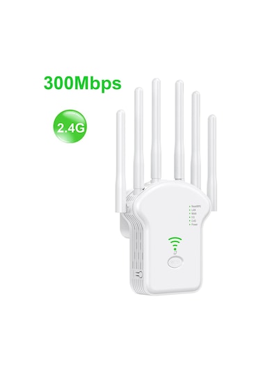 Wifi Tekrarlayıcı Kablosuz Yönlendirici 1200mbps 2.4g 5g Sinyal Kapak 2.4g 300m White Ab Fişi