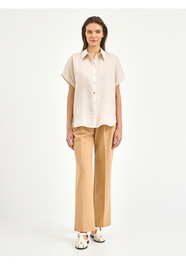 Karaca Kadın Comfort Fıt Gömlek-bej 12.25s.04.029 Bej